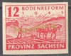 86 Bodenreform 12 Pf Provinz Sachsen Alliierte Besatzung