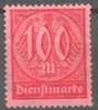 74 Dienstmarke Wertziffer 100 M Deutsches Reich