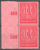 2x 74 Dienstmarke Wertziffer 100 M Deutsches Reich