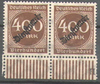 2x 80 Ziffern im Kreis Dienstmarke 400 M Deutsches Reich