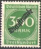 79 Ziffern im Kreis Dienstmarke 300 M Deutsches Reich