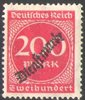 78 Ziffern im Kreis Dienstmarke 200 M Deutsches Reich
