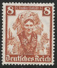 592 Volkstrachten 8 Pf Deutsches Reich