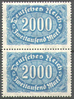 2x 253 Ziffern im Queroval 2000 M Deutsches Reich