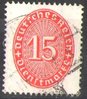 118 Ziffernzeichen Dienstmarke 15 Pf Deutsches Reich