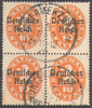 4x 35 Abschiedsausgabe von Bayern Dienstmarke 10 Pf Deutsches Reich