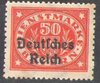 40 Abschiedsausgabe von Bayern Dienstmarke 50 Pf Deutsches Reich