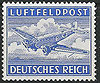 1 Az Zulassungsmarke für Luftfeldpostbriefe Deutsches Reich gezahnt