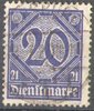 19 Dienstmarke für Preußen 20 Pf Deutsches Reich