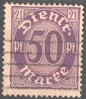 21 Dienstmarke für Preußen 50 Pf Deutsches Reich