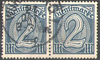 2x 32 Dienstmarke für alle Länder 2 M Deutsches Reich