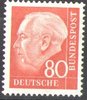 264x Theodor Heuss 80 Pf Deutsche Bundespost