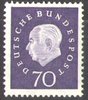 306 Theodor Heuss 70 Pf Deutsche Bundespost