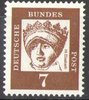 348x Elisabeth 7 Pf Deutsche Bundespost