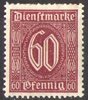 66 Dienstmarke Wertziffer 60 Pf Deutsches Reich