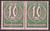 2x 68 Dienstmarke Wertziffer 10 M Deutsches Reich