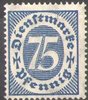 69 Dienstmarke Wertziffer 75 Pf Deutsches Reich