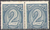 2x 70 Dienstmarke Wertziffer 2 M Deutsches Reich