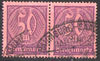 2x 73 Dienstmarke Wertziffer 50 M Deutsches Reich