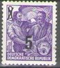 435 I g Fünfjahresplan III  5 auf 6 Pf  Briefmarke DDR