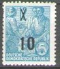 437 m Fünfjahresplan III  10 auf 12 Pf  Briefmarke DDR