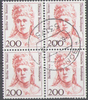 4x 1498 Bertha von Suttner 200 Pf Deutsche Bundespost
