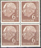 4x 180x Theodor Heuss 6 Pf Deutsche Bundespost