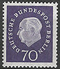 186 Theodor Heuss 70 Pf Deutsche Bundespost Berlin
