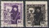 Satz 181 - 182 Česko Slovenská Razítka Briefmarken Tschechoslowakei