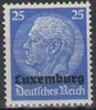 10 Hindenburg mit Aufdruck Luxemburg 25 Pf Deutsche Besatzungsausgabe