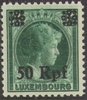 29 Freimarke aus Luxemburg mit Aufdruck 50 Rpf Deutsche Besatzungsausgabe
