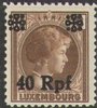28 Freimarke aus Luxemburg mit Aufdruck 40 Rpf Deutsche Besatzungsausgabe