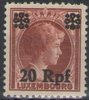 25 Freimarke aus Luxemburg mit Aufdruck 20 Rpf Deutsche Besatzungsausgabe