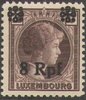 21 Freimarke aus Luxemburg mit Aufdruck 8 Rpf Deutsche Besatzungsausgabe