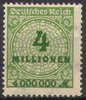316A Wertangabe im Kreis 4 Millionen M Deutsches Reich