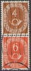 S1 Posthorn Zusammendrucke 4 + 6 Pf Deutsche Bundespost