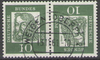 K1 Zusammendrucke Bedeutende Deutsche 10 + 10 Pf  Deutsche Bundespost