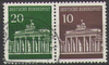 W24 Zusammendrucke Brandenburger Tor 20+10 Pf Deutsche Bundespost