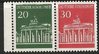 W25 b Zusammendrucke Brandenburger Tor 20+30 Pf Deutsche Bundespost
