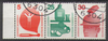 W44 Zusammendruck Unfallverhütung 5+25+30 Pf Deutsche Bundespost
