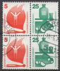 2x W43 Zusammendruck  Unfallverhütung 5+25 Pf Deutsche Bundespost