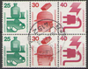 2x W46 Zusammendruck Unfallverhütung 25+30+40 Pf Deutsche Bundespost