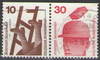 W51 Zusammendruck Unfallverhütung 10C+30C Pf Deutsche Bundespost