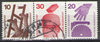 W53 Zusammendruck Unfallverhütung 10C+30C+20C Pf Deutsche Bundespost