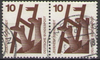 695A Paar Unfallverhütung 2x 10 Pf Deutsche Bundespost
