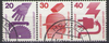 W41 Zusammendruck Unfallverhütung 20+30+40 Pf Deutsche Bundespost