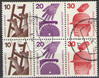 2x W39 Zusammendruck Unfallverhütung 10+20+30 Pf Deutsche Bundespost
