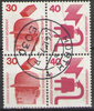 2x W42 Zusammendruck Unfallverhütung 30+40 Pf Deutsche Bundespost