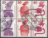 2x W41 Zusammendruck Unfallverhütung 20+30+40 Pf Deutsche Bundespost