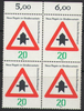 4x 666 Block Strassenverkehr 20 Pf Deutsche Bundespost
